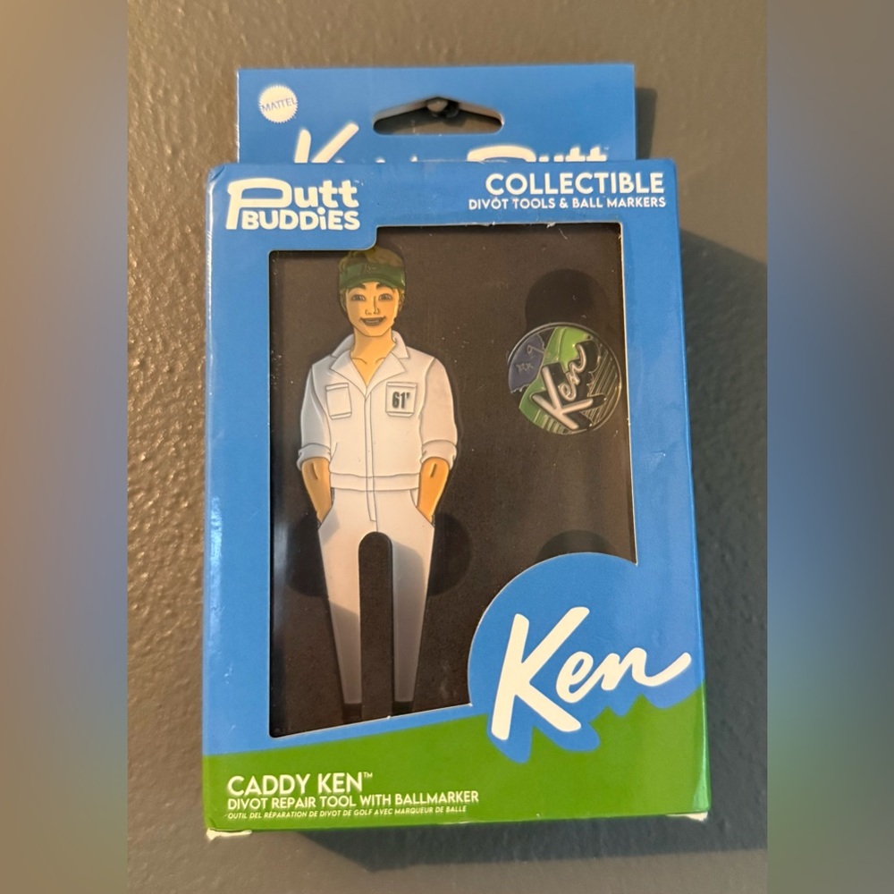 Ken Putt Buddies Collectible Divot Tool & Ball Marker - White Outfit